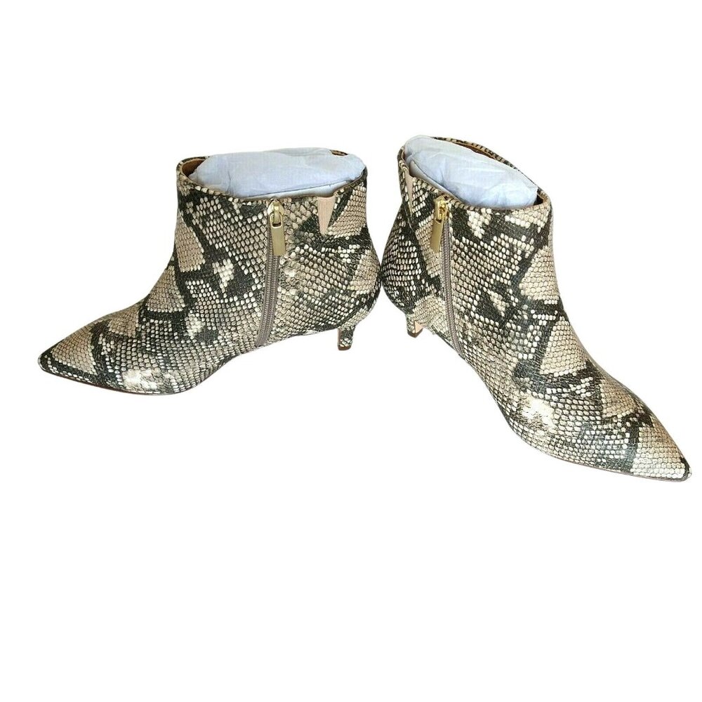ComfortView Meredith Ankle Bootie Women Size 7 WW Snakeskin Print Kitten Heel - Picture 4 of 7